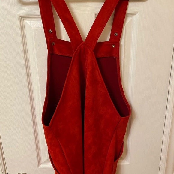 Suede overall dress - Picture 4 of 7